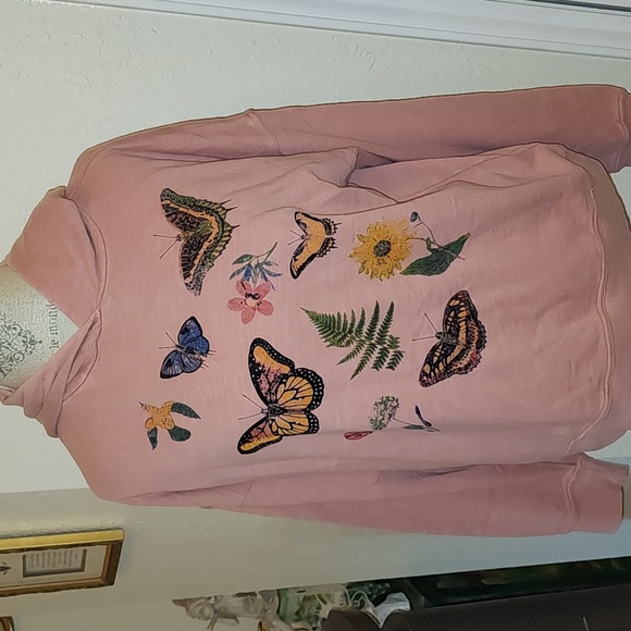 EUC - Lucky Brand Butterfly Hoodie - Picture 6 of 8